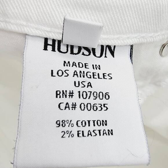 Revolve Hudson Colette White Midrise Skinny Jeans - Size 26 - Picture 7 of 9